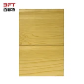 Panel fasad kayu gelap timbul untuk dinding Lidah tunggal dan alur